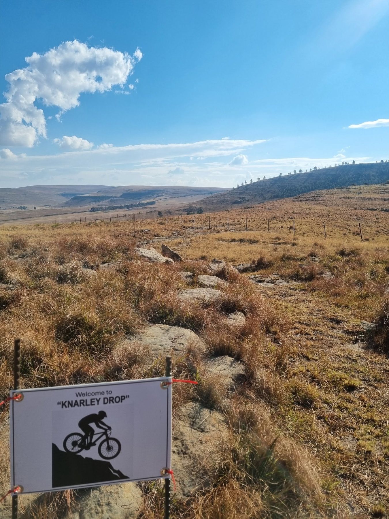Hiking trail through the Thomas River grasslands